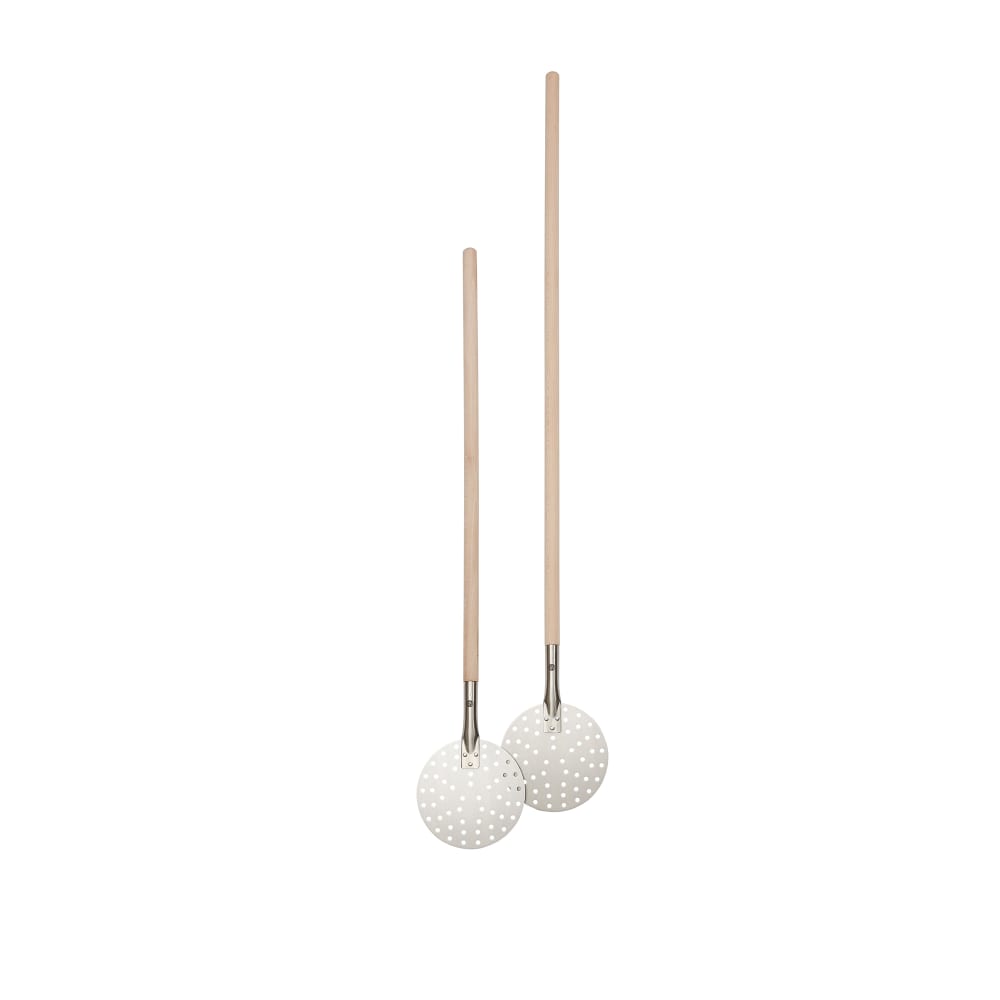 166-PPSS849 57 3/4" Pizza Peel w/ 8" Round Stainless Blade, Wood Handle