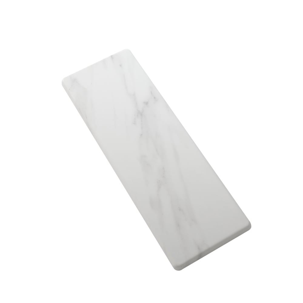 166-MW24 Rectangular Serving Board - 24" x 8 3/4", Melamine, White Marble
