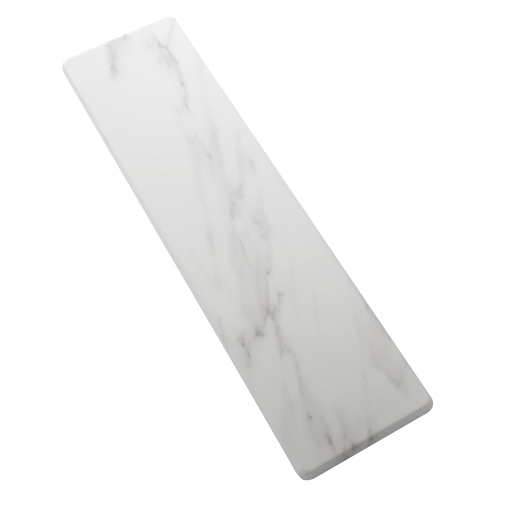 166-MW32 Rectangular Serving Board - 32" x 8 3/4", Melamine, White Marble