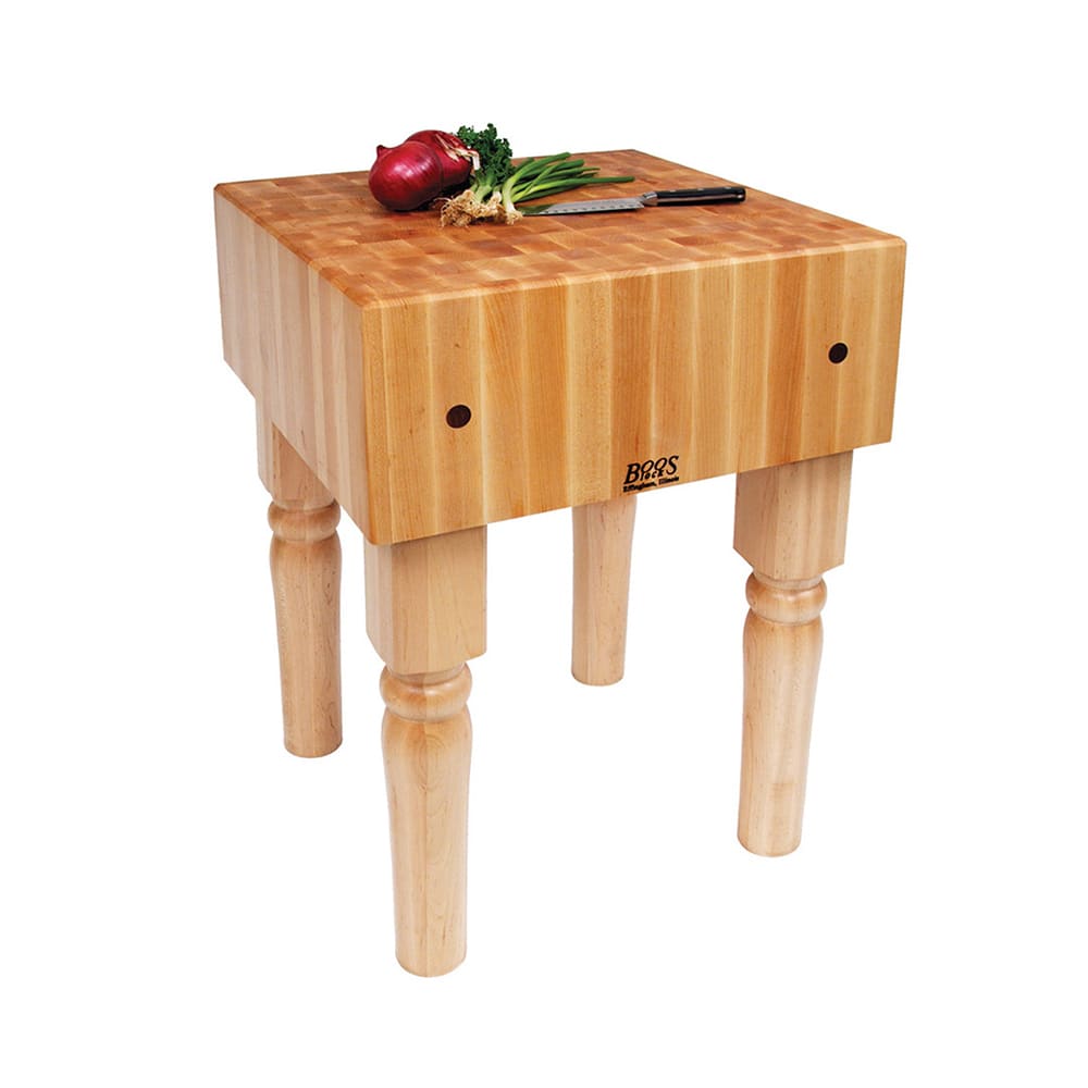 416-AB02 10" Maple Top Butcher Block Work Table - 24"L x 18"D