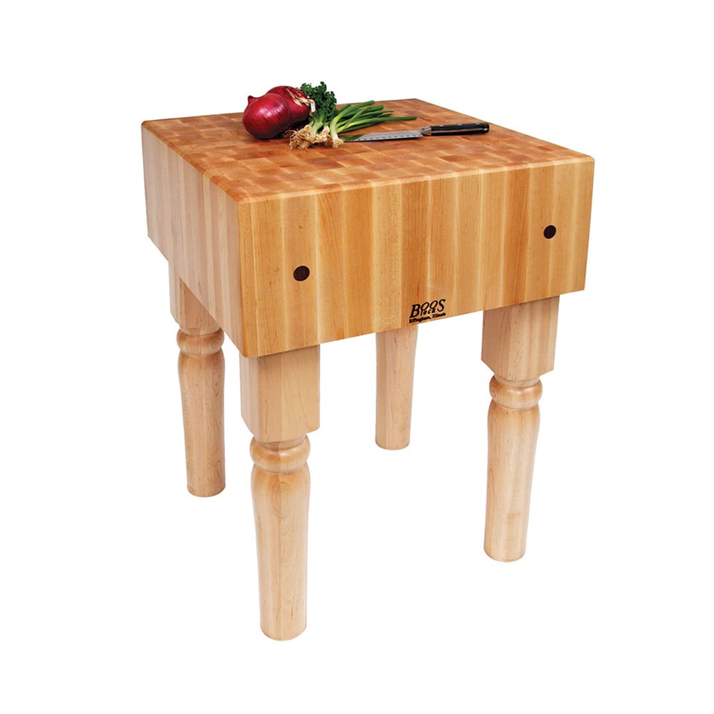 416-AB06 10" Maple Top Butcher Block Work Table - 30"L x 24"D