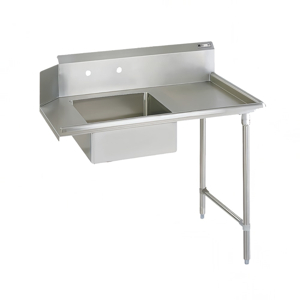 416-JDTS2072R 72" Soiled Dishtable w/ 20 x 20 x 8" Bowl & 16 ga Stainless Legs, R t...