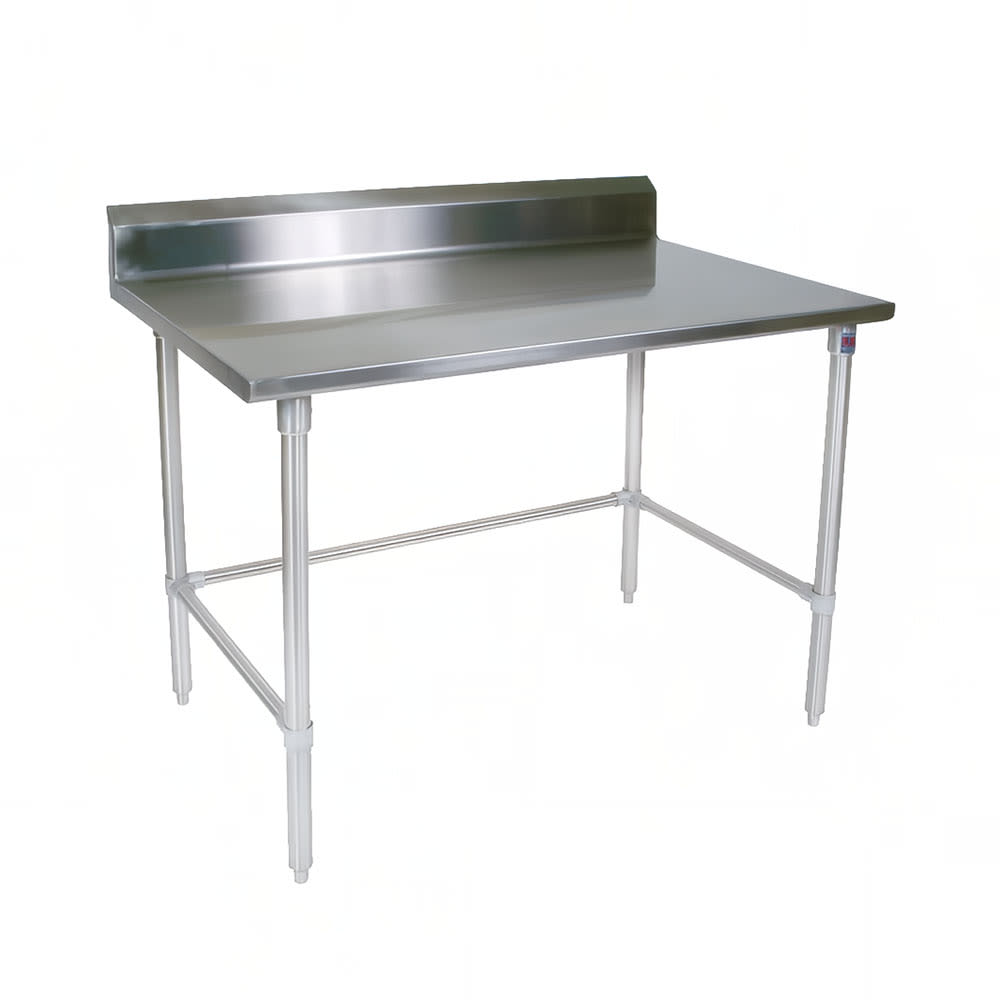 416-ST4R52436GBK 36" 14 ga Work Table w/ Open Base & 300 Series Stainless Top, 5" B...
