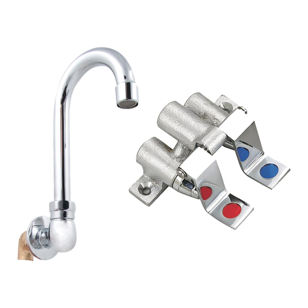 416-PBFFV2SM35GLF Foot Valve w/ 3 1/2" Gooseneck Spout for Hand Sink