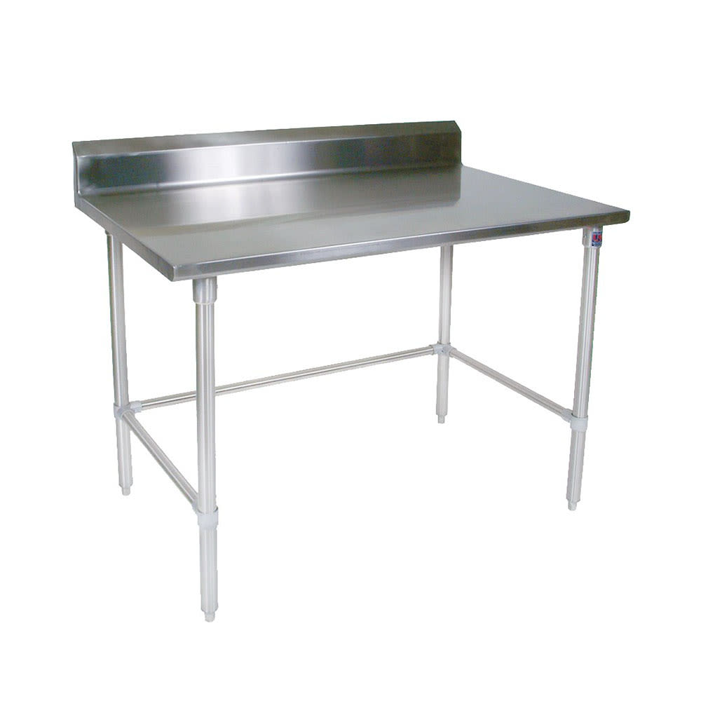 416-ST4R52448GBK 48" 14 ga Work Table w/ 300 Series Stainless Top, 5" Backsplash