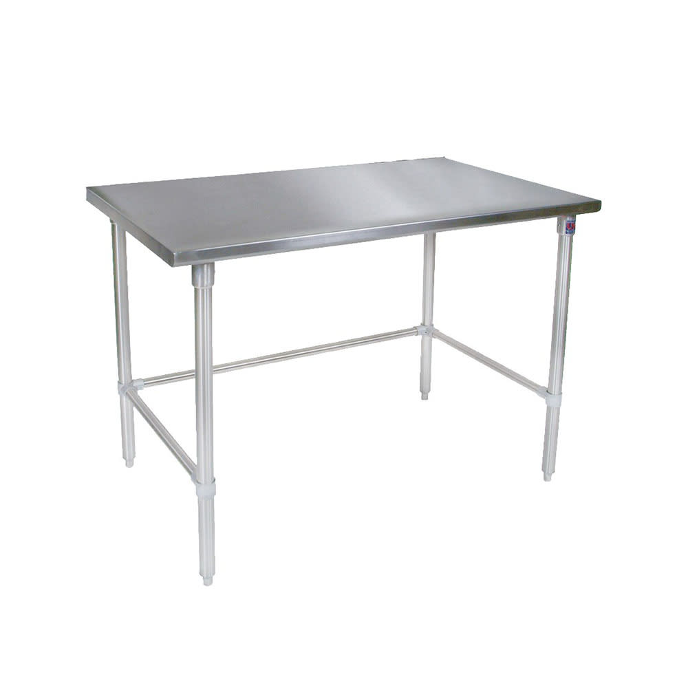 416-ST42460GBK 60" 14 ga Work Table w/ Open Base & 300 Series Stainless Flat Top