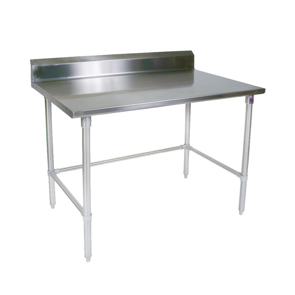 416-ST4R52460SBK 60" 14 ga Work Table w/ Open Base & 300 Series Stainless Top, 5" B...