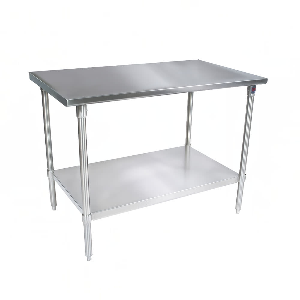 416-ST42472SSK 72" 14 ga Work Table w/ Undershelf & 300 Series Stainless Flat Top