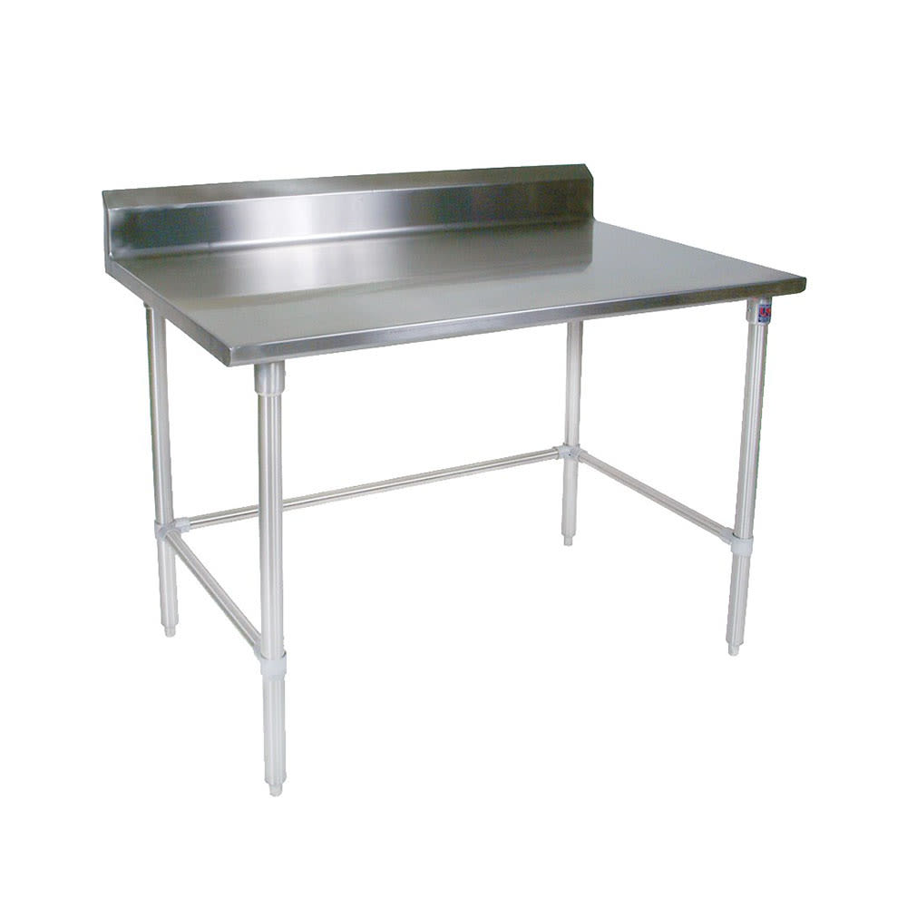 416-ST4R53036SBK 36" 14 ga Work Table w/ Open Base & 300 Series Stainless Top, 5" B...