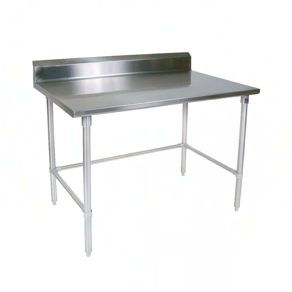 416-ST4R53036GBK 36" 14 ga Work Table w/ Open Base & 300 Series Stainless Top, 5" B...