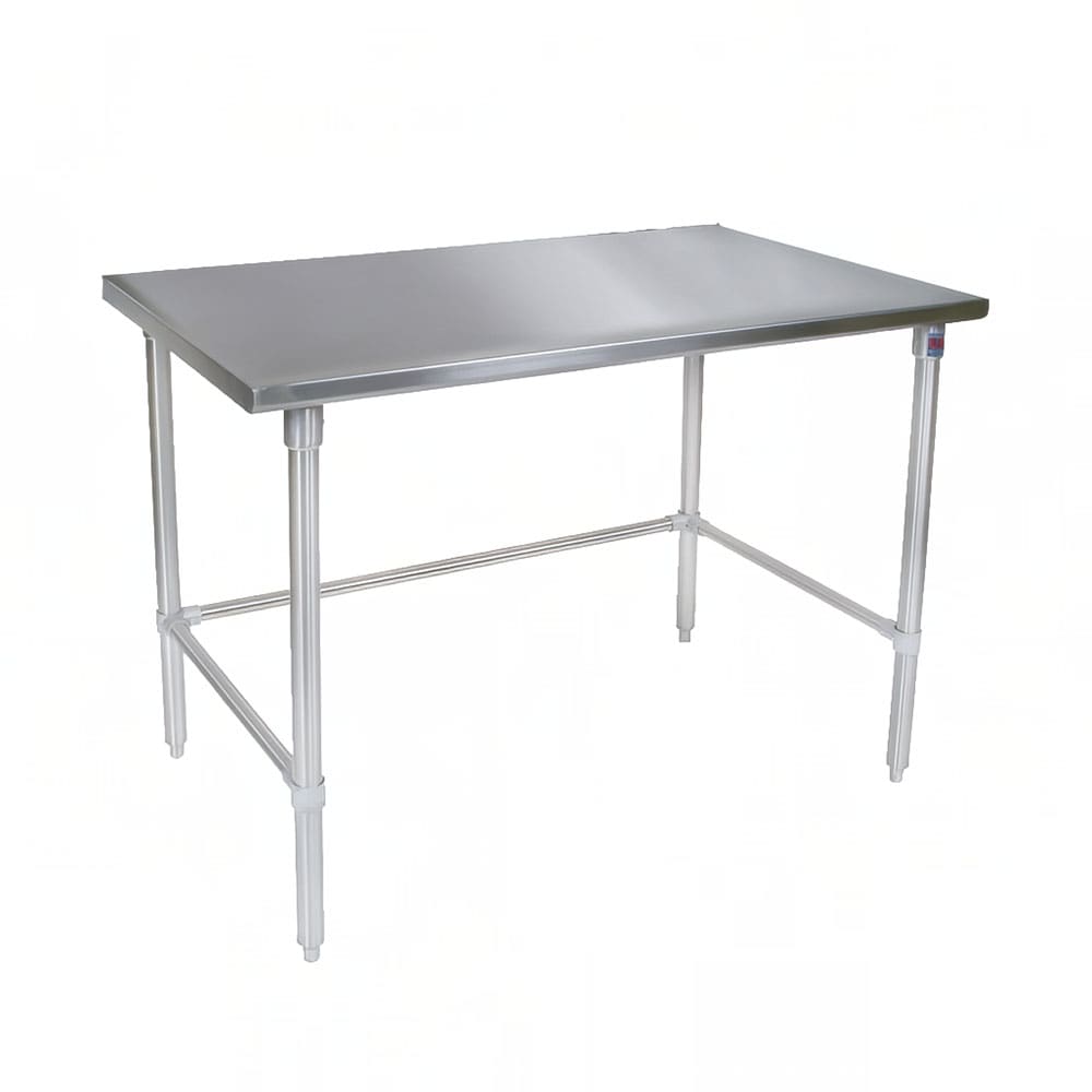 416-ST42436SBK 36" 14 ga Work Table w/ Open Base & 300 Series Stainless Flat Top