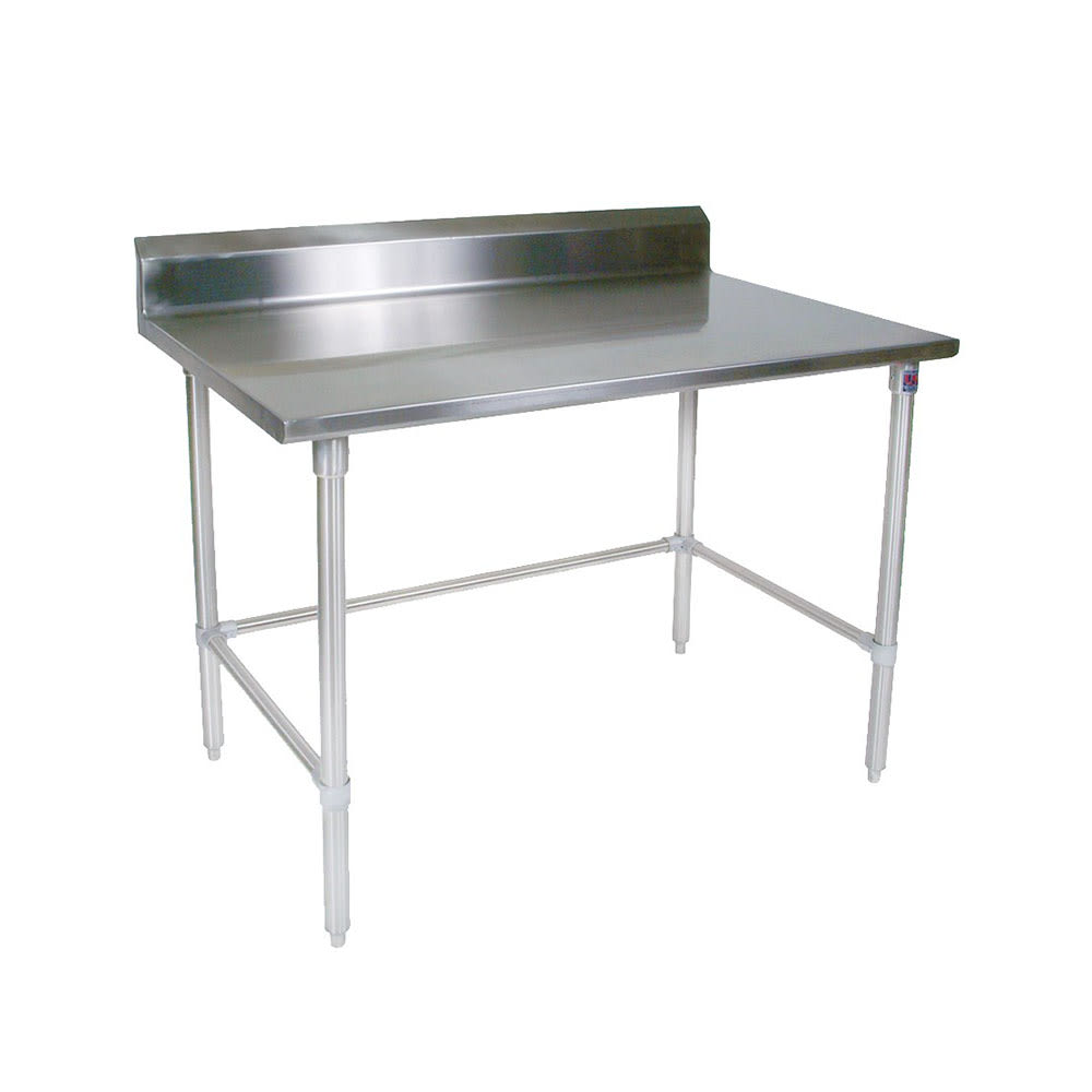 416-ST4R53060GBK 60" 14 ga Work Table w/ Open Base & 300 Series Stainless Top, 5" B...