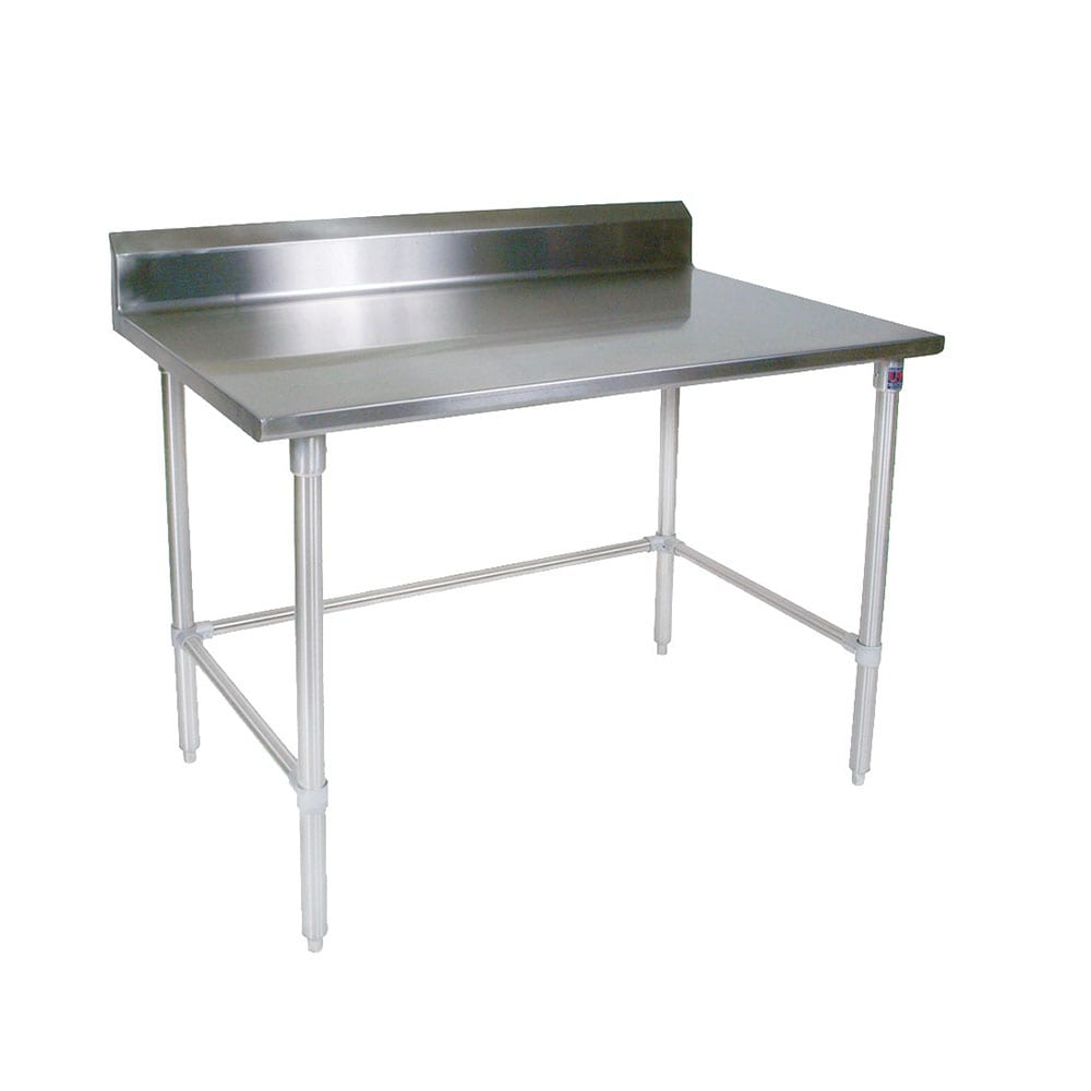 416-ST4R53072SBK 72" 14 ga Work Table w/ Open Base & 300 Series Stainless Top, 5" B...