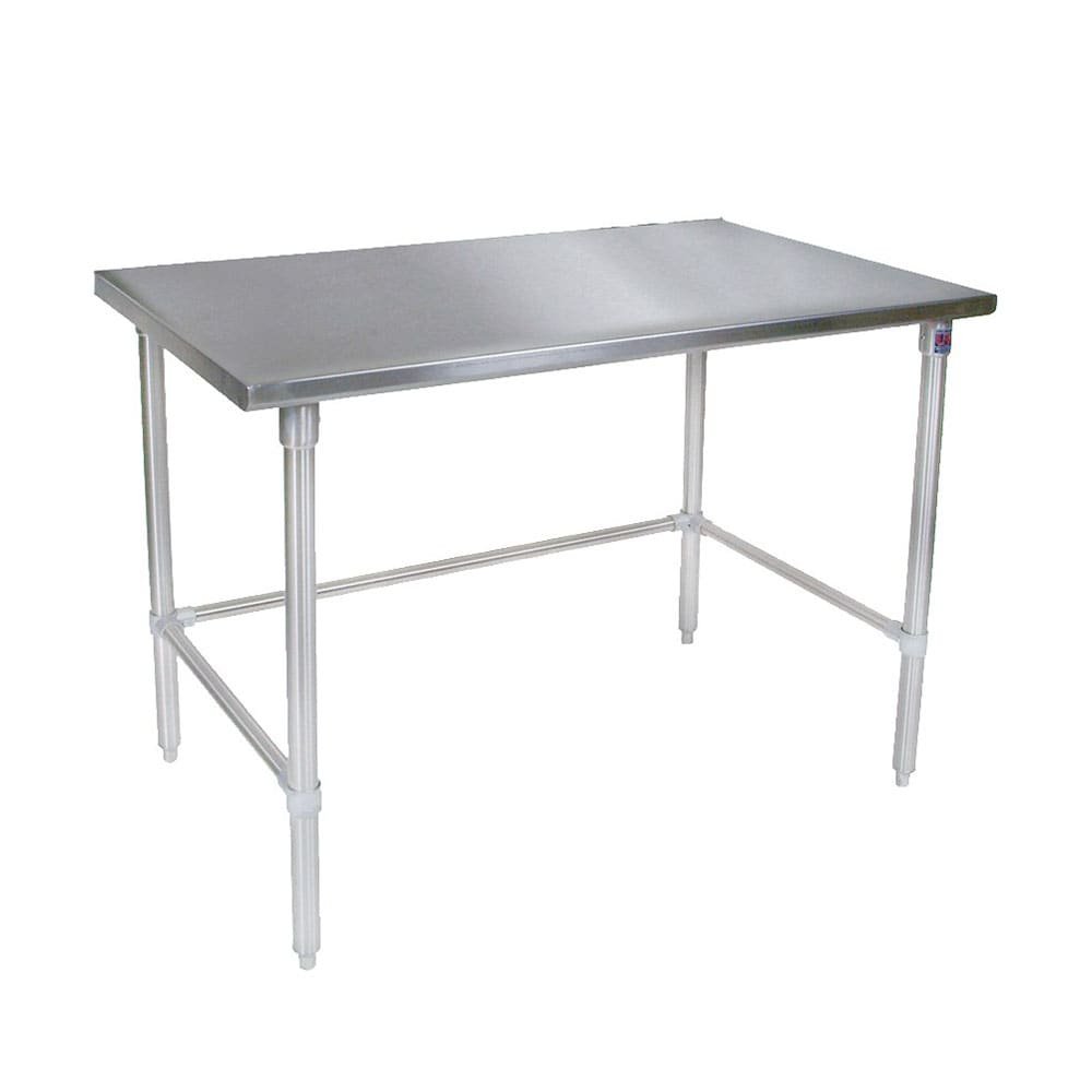 416-ST42472SBK 72" 14 ga Work Table w/ Open Base & 300 Series Stainless Flat Top