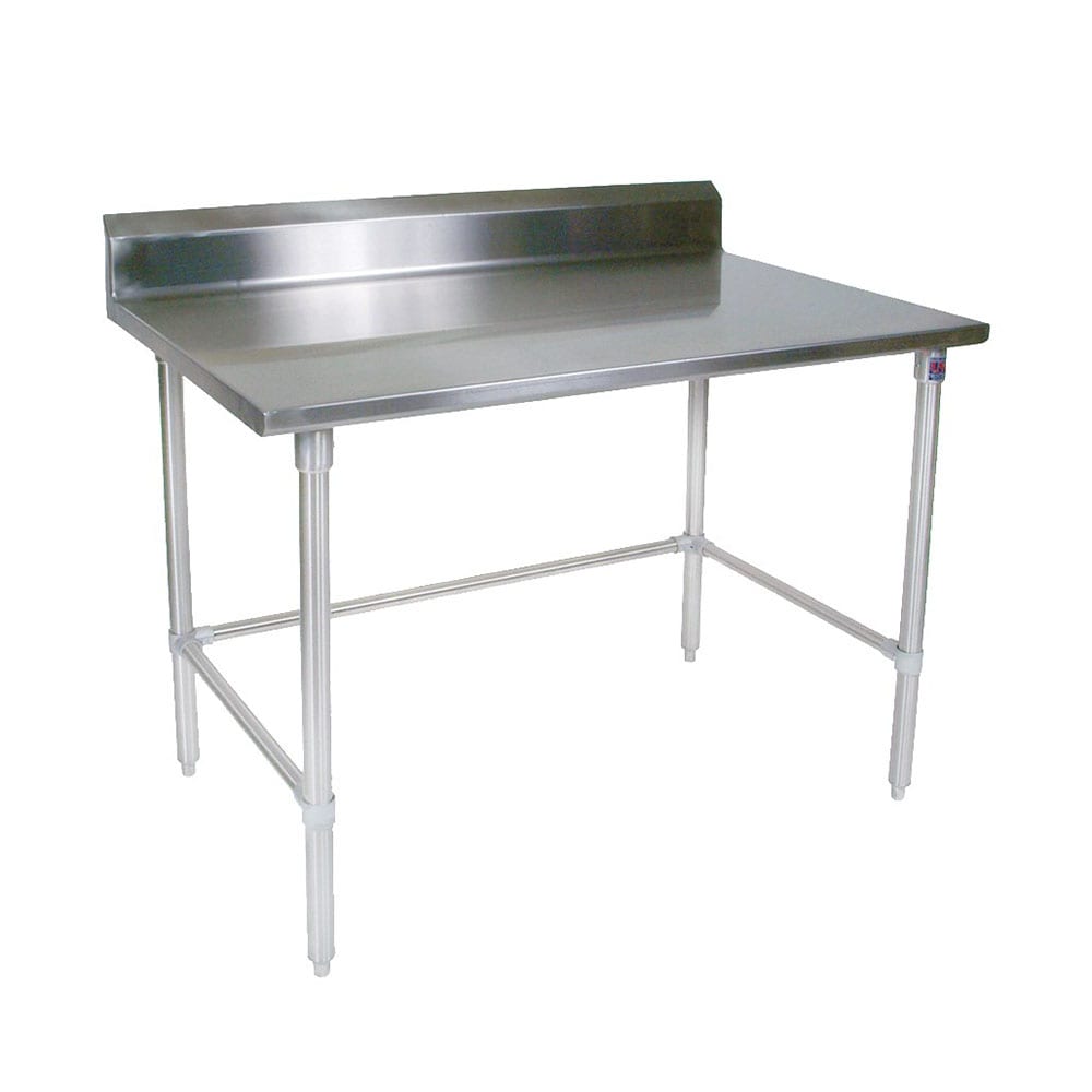 416-ST4R52472SBK 72" 14 ga Work Table w/ Open Base & 300 Series Stainless Top, 5" B...