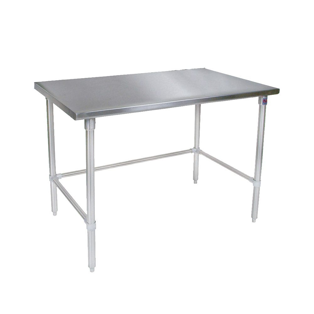 416-ST424108SBK 108" 14 ga Work Table w/ Open Base & 300 Series Stainless Flat Top