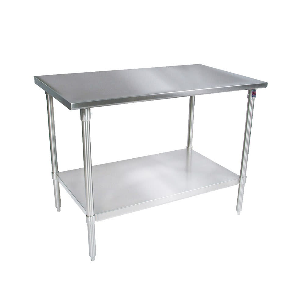 416-ST42484SSK 84" 14 ga Work Table w/ Undershelf & 300 Series Stainless Flat Top