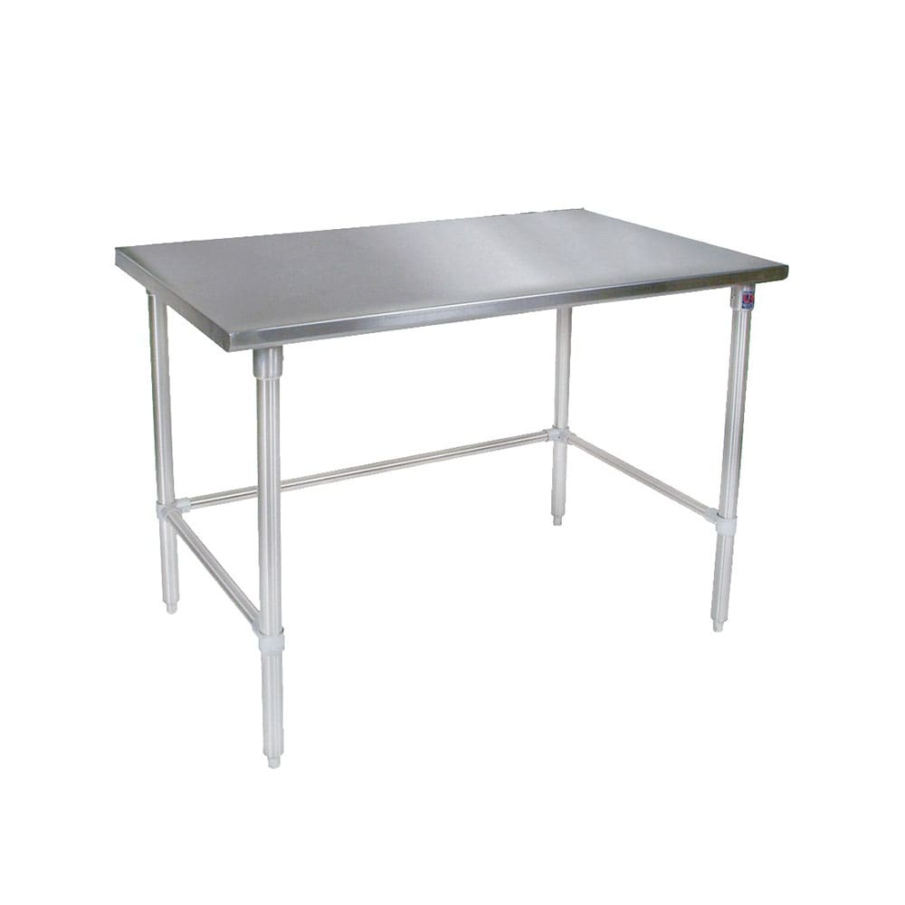 416-ST43036GBK 36" 14 ga Work Table w/ Open Base & 300 Series Stainless Flat Top