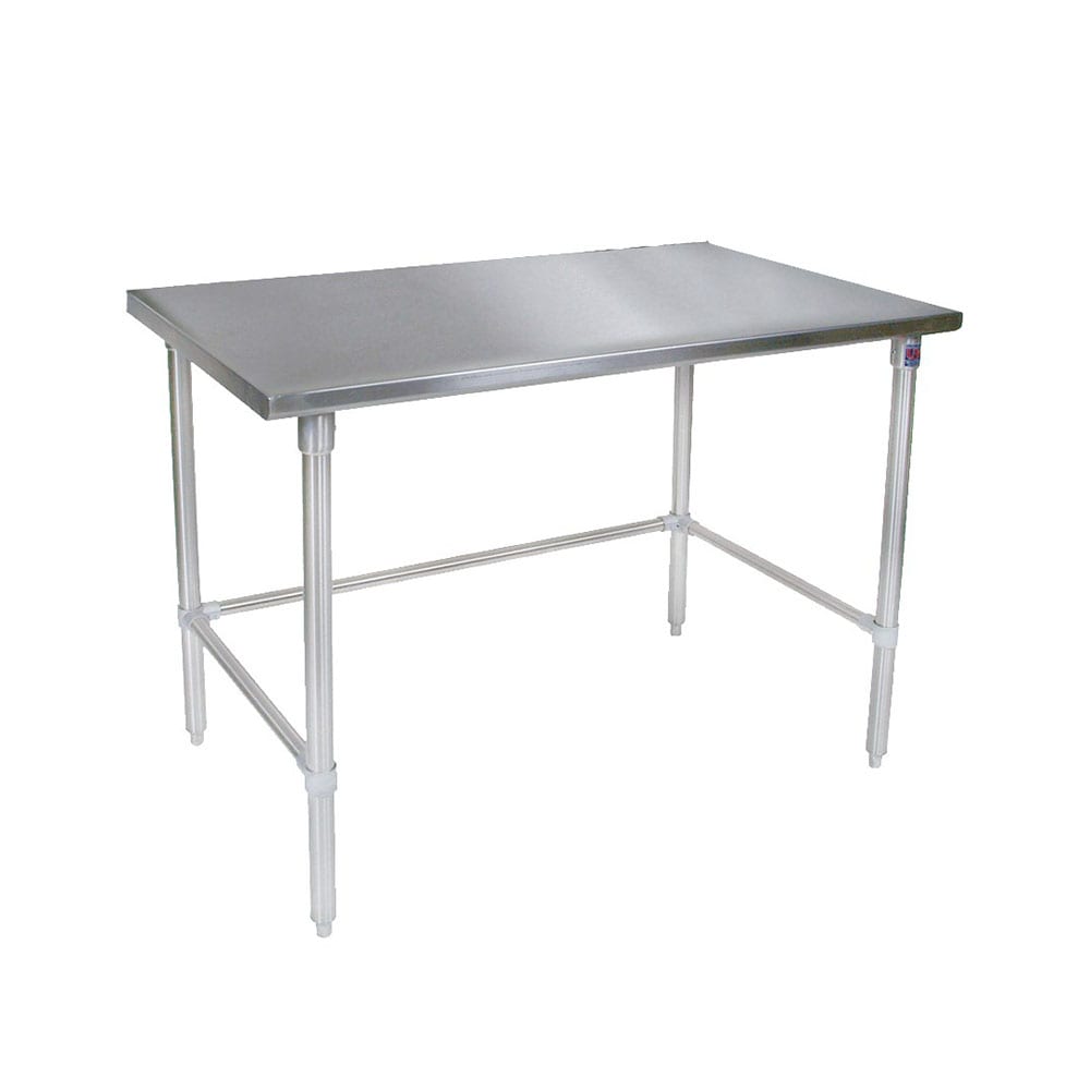 416-ST43048GSK 48" 14 ga Work Table w/ Undershelf & 300 Series Stainless Flat Top