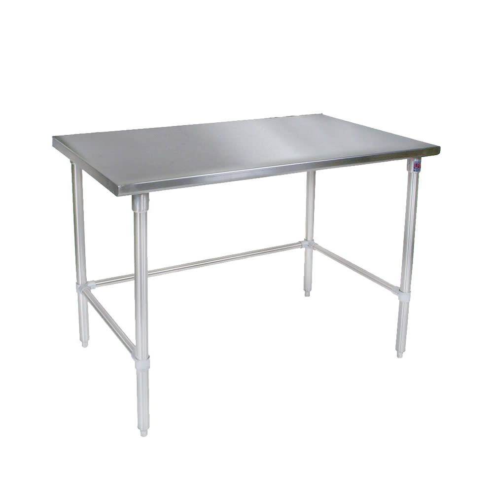 416-ST43084GSK 84" 14 ga Work Table w/ Undershelf & 300 Series Stainless Flat Top