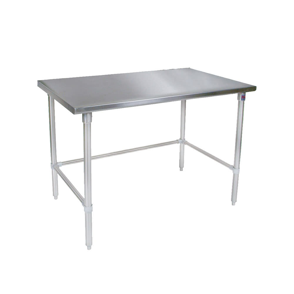 416-ST43096GSK 96" 14 ga Work Table w/ Undershelf & 300 Series Stainless Flat Top