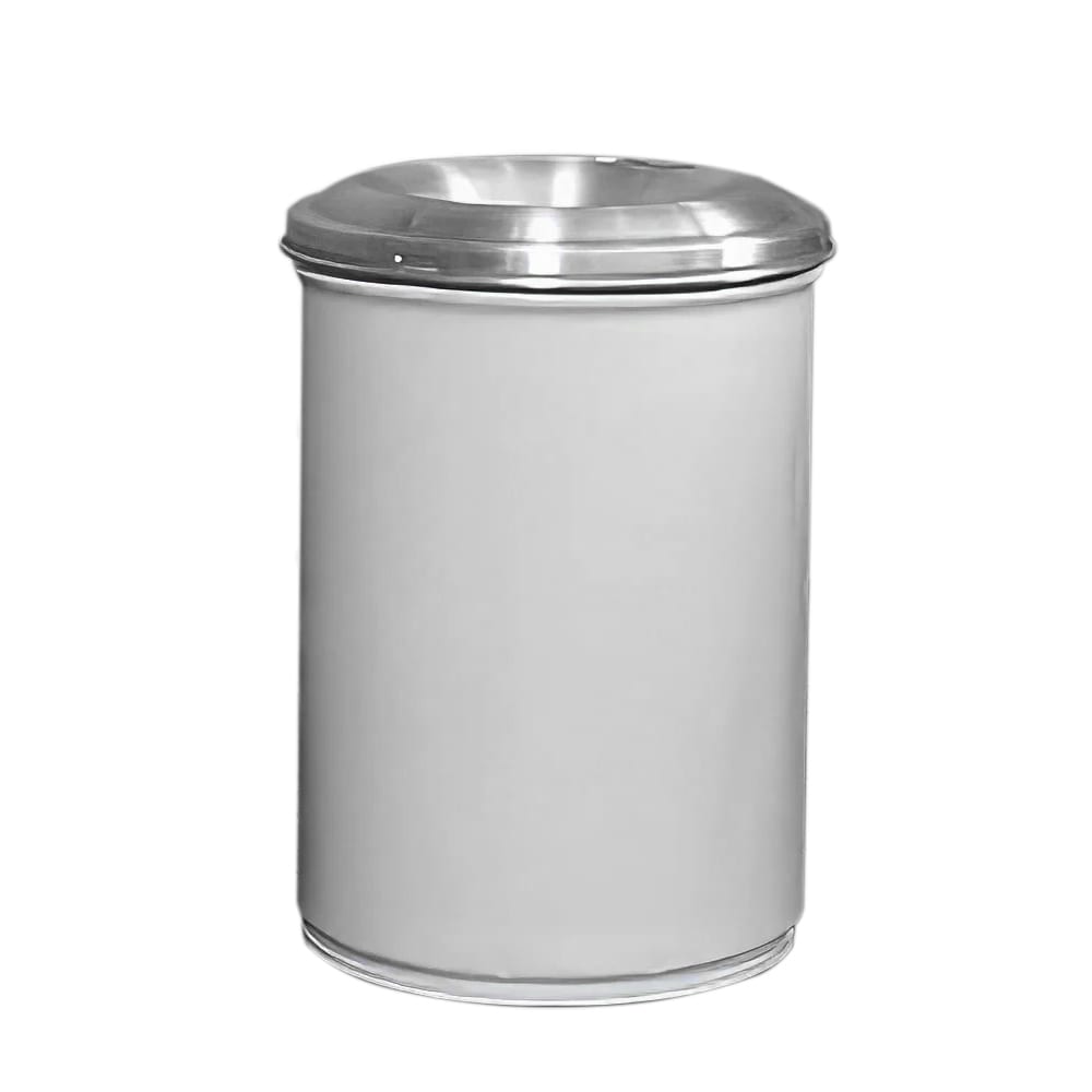 195-26655W 55 gallon Cease-Fire® Safety Waste Receptacle w/ Aluminum Head - Steel, White