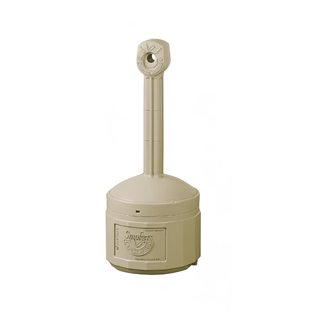 332-26800B 4 gal Cease-Fire® Cigarette Butt Receptacle - 38 1/2"H, Polyethylene, Adobe Beige