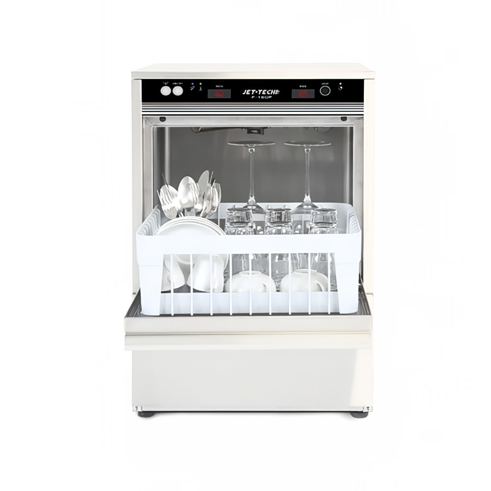 029-F16DP High Temp Rack Undercounter Glass Washer w/ 24 Racks/hr Capacity - Built-in Booster, 20...