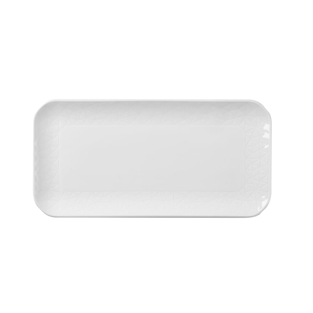 893-APRD30ST1 Oblong Alchemy®Abstract Tray - 11 3/4" x 5 3/4", Fine China, White 