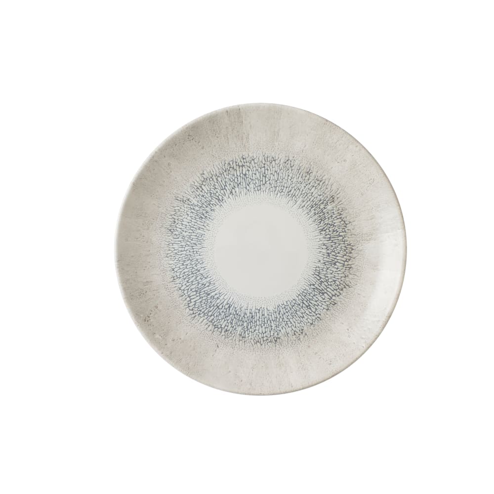 893-FSGYEV101 10 1/4" Round Studio Prints® Fusion Coupe Plate - Ceramic, Agate Gray
