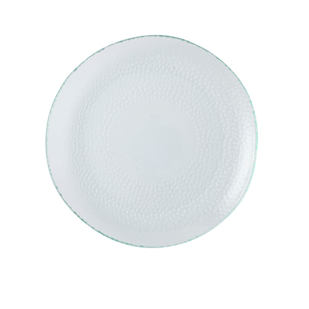 893-GLCLTBP11 8 7/8" Round Isla Glass Plate - Glass, Clear Organic Glass