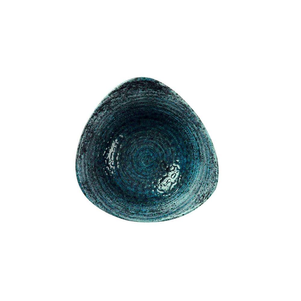 893-HCBLTRB91 21 oz Triangular Studio Prints® Homespun Chroma Bowl - Ceramic, Marine
