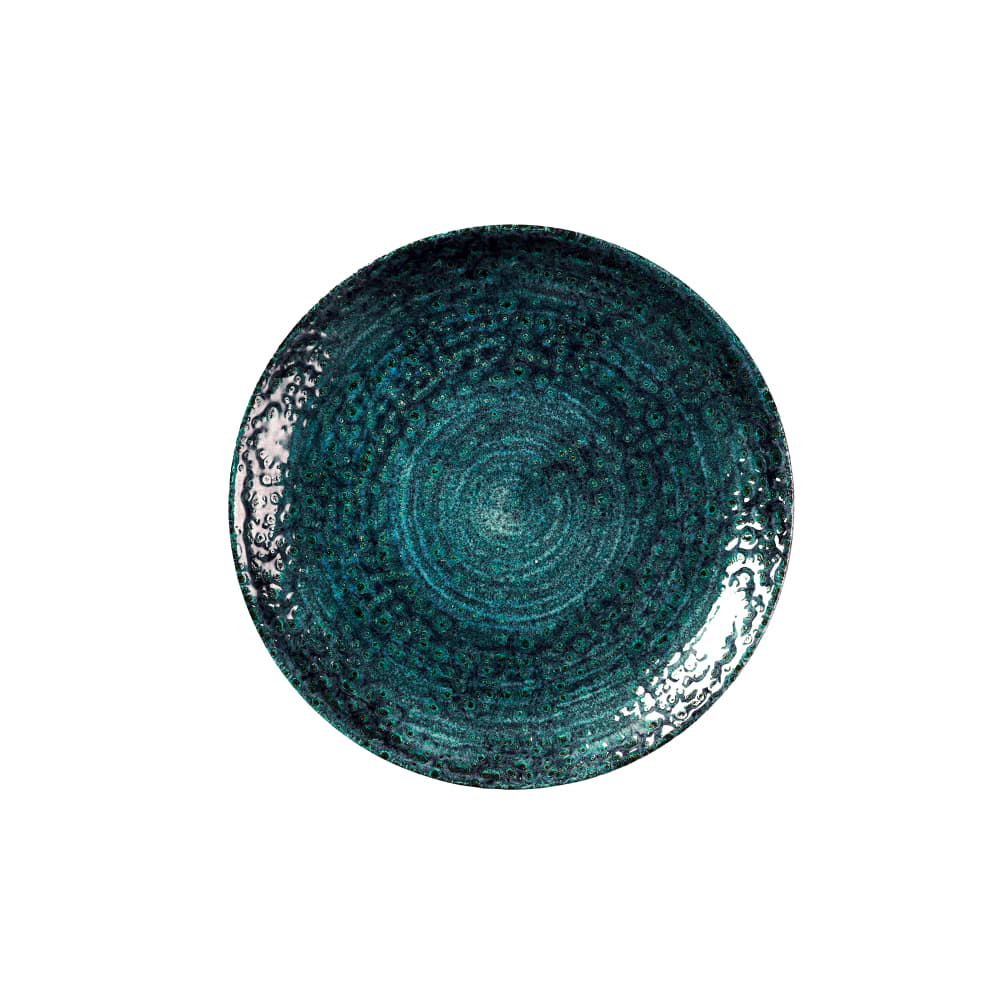 893-HCBLEVP81 8 2/3" Round Studio Prints® Homespun Chroma Coupe Plate - Ceramic, Marine