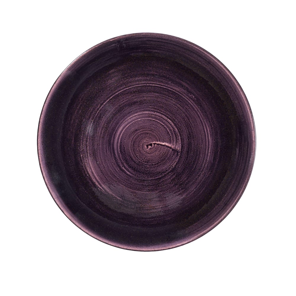 893-PADPEV111 11 1/4" Round Stonecast® Patina Coupe Rolled Edge Plate - Ceramic, Deep Purple