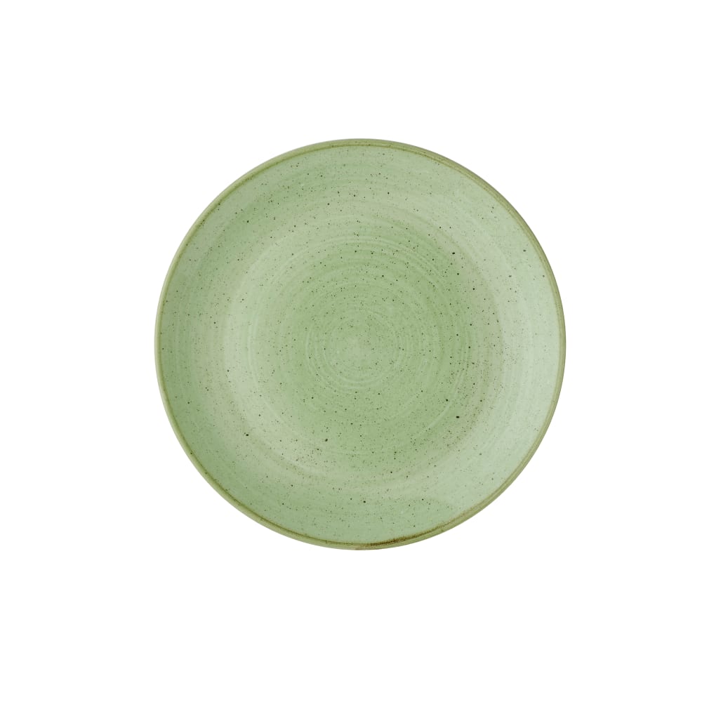 893-SSASEV101 10 1/4" Round Stonecast® Coupe Rolled Edge Plate - Ceramic, Sage Green