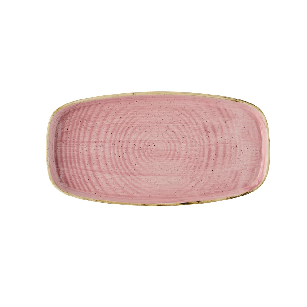 893-SPPSWO291 11 3/4" x 6" Oblong Stonecast® Walled Plate - Ceramic Petal Pink