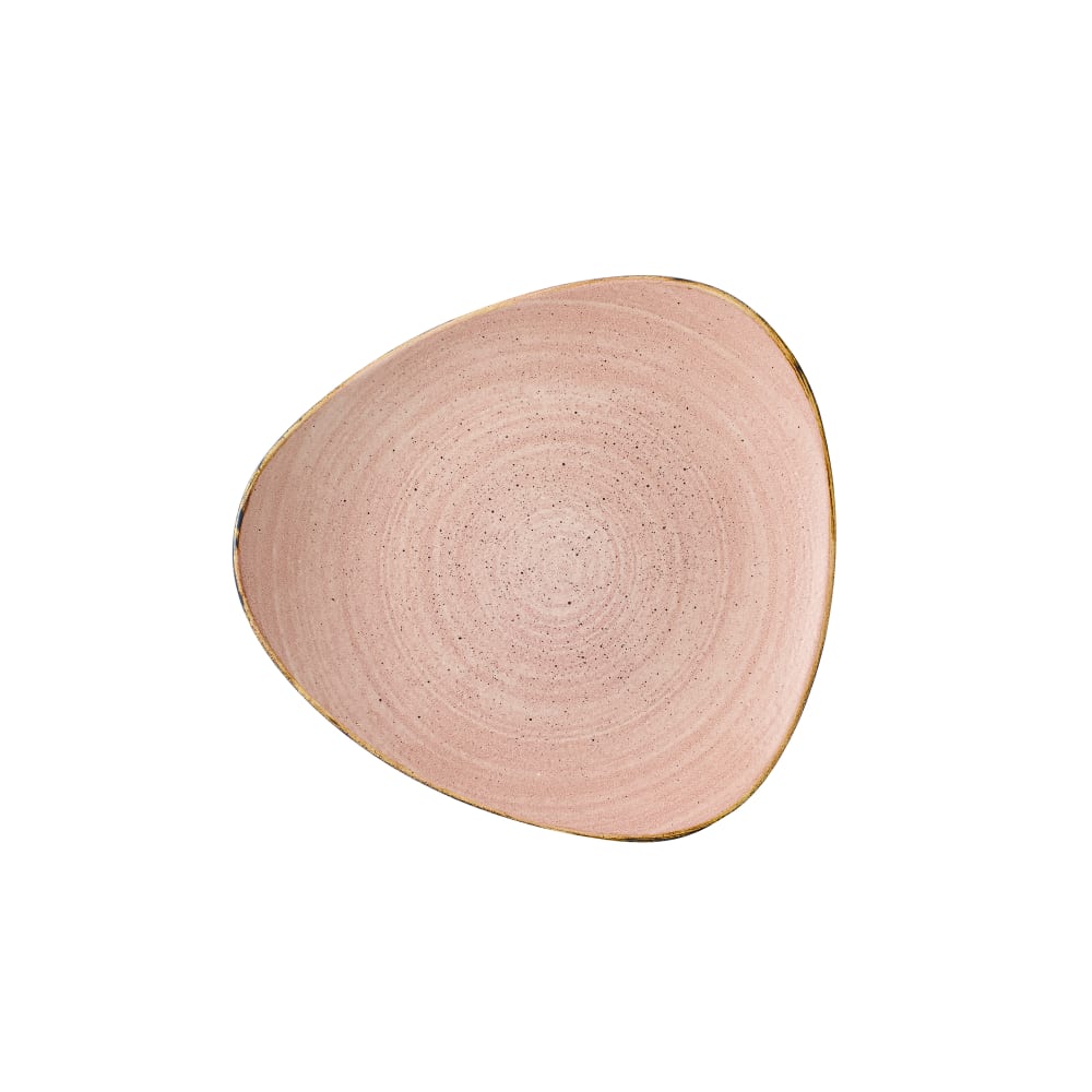 893-SRTETR91 9" Triangular Stonecast® Plate - Ceramic, Raw Terracotta