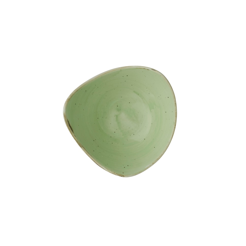 893-SSASTRB61 9 oz Triangular Stonecast® Rolled Edge Bowl - Ceramic, Sage Green