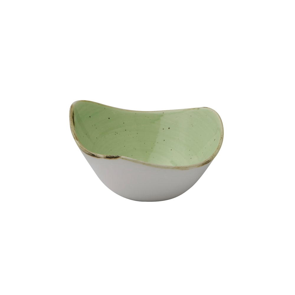 893-SSASTRB71 13 oz Triangular Stonecast® Rolled Edge Bowl - Ceramic, Sage Green
