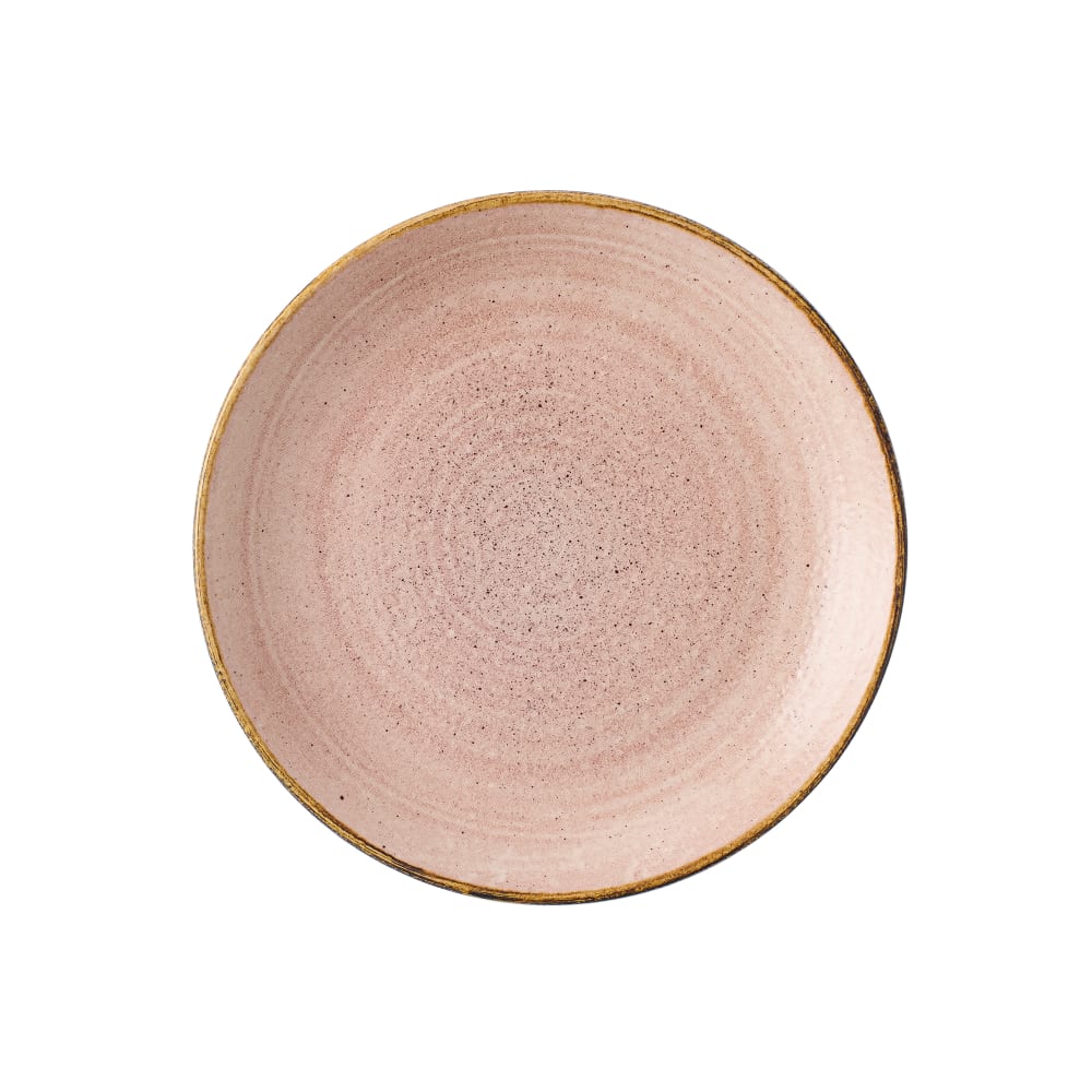 893-SRTEEVP61 6 1/2" Round Stonecast® Raw Coupe Plate - Ceramic, Raw Terracotta