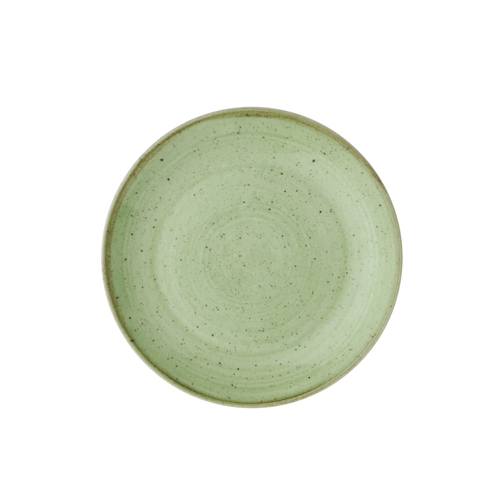 893-SSASEVP61 6 1/2" Round Stonecast® Coupe Rolled Edge Plate - Ceramic, Sage Green
