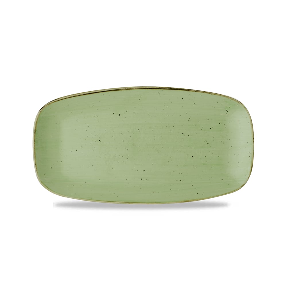 893-SSASXO141 13 7/8" x 7 3/8" Oblong Stonecast® Rolled Edge Chefs' Plate No 4 - C...