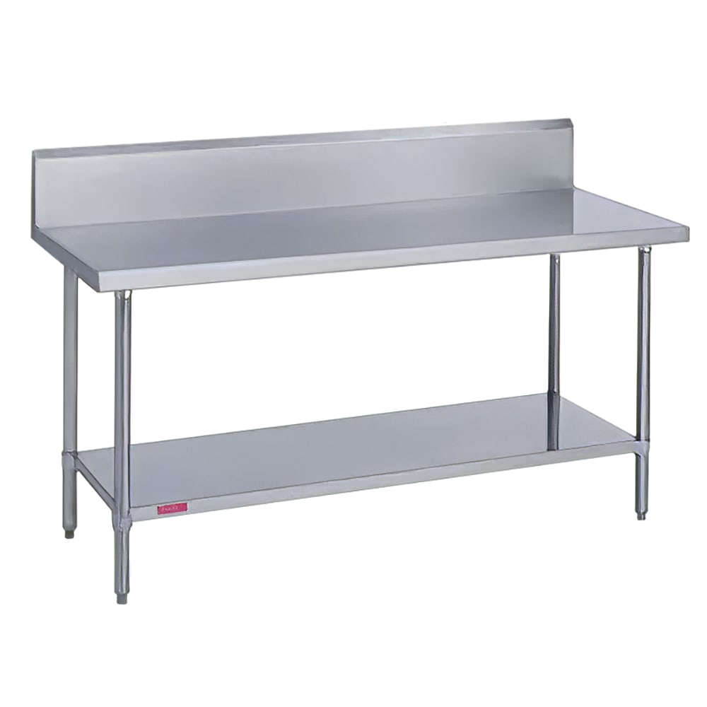 212-3142413210R 132" 14 ga Work Table w/ Undershelf & 300 Series Stainless Top, 9 1/2&qu...