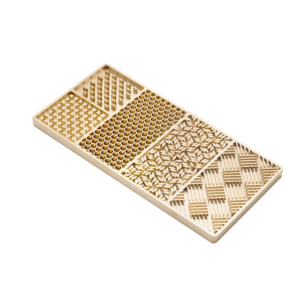 381-KDP148 Ice Design Plate - 8" x 4", Brass