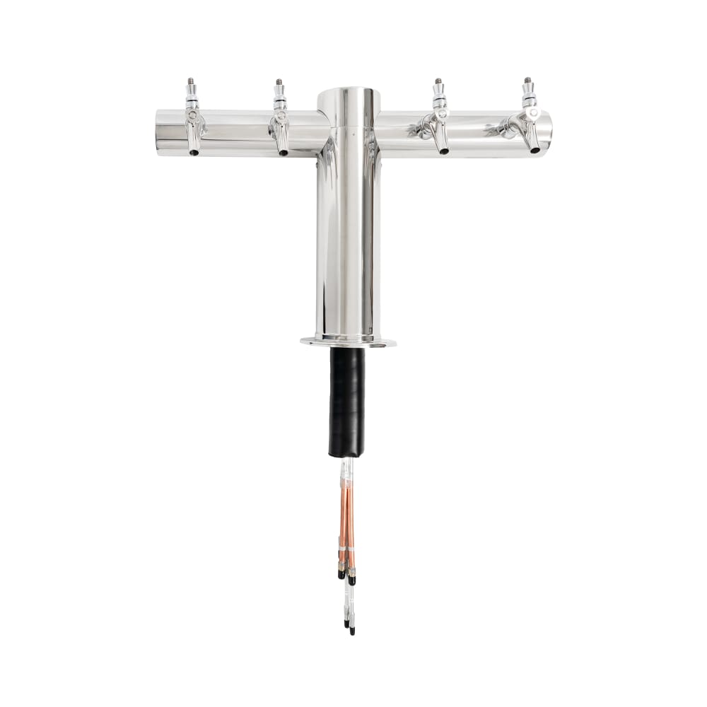 711-METROT4PSSKR Countertop Metropolis "H" Draft Beer Tower w/ (4) Faucets - Glycol Coo...