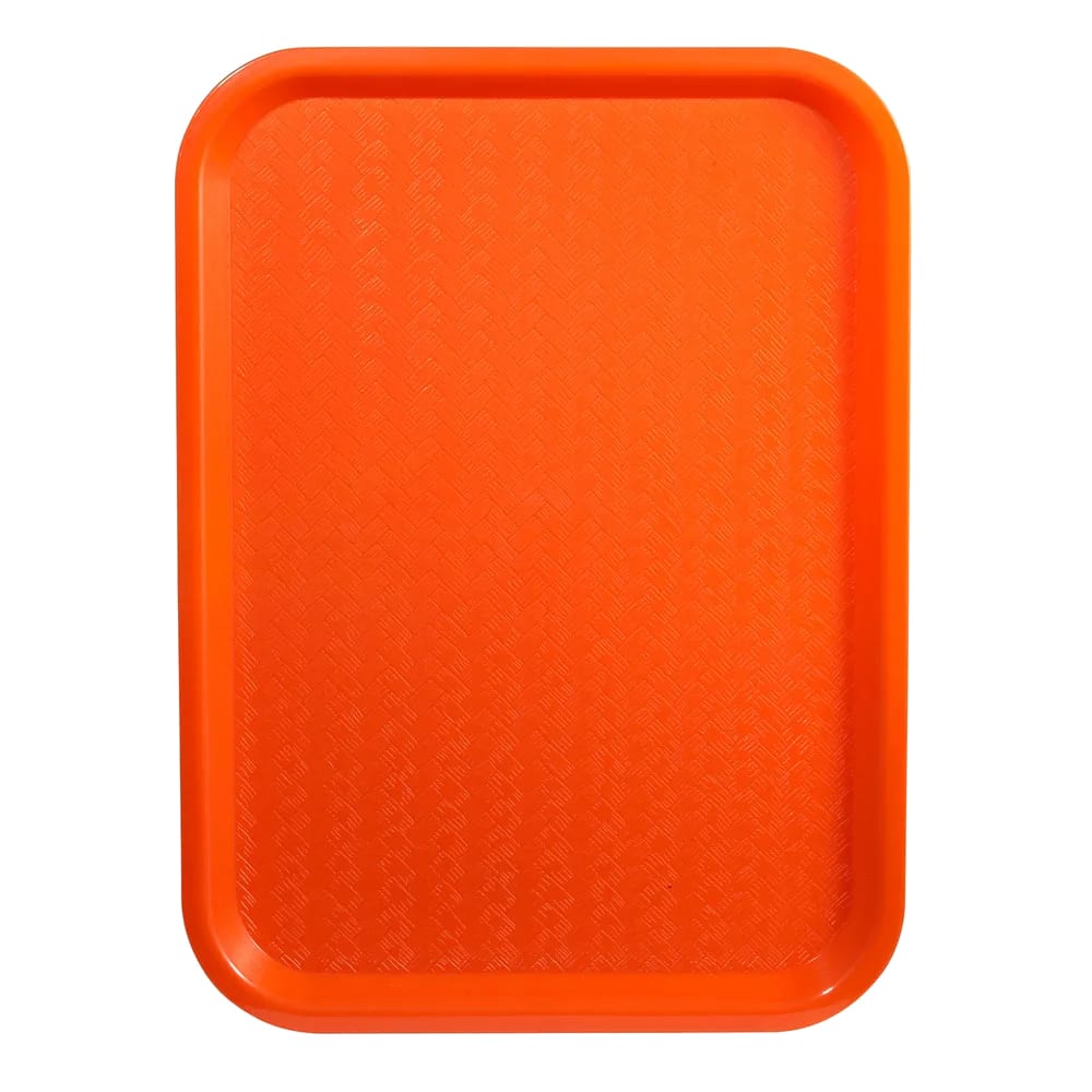 080-FFT1216O Plastic Fast Food Tray - 16"L x 12"W, Orange