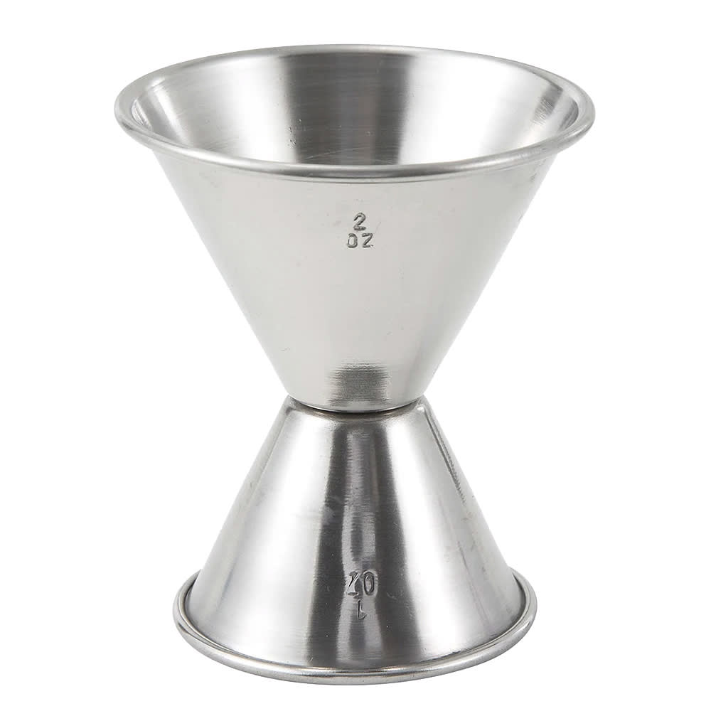 080-J5 Double Jigger - 1 oz & 2 oz, Stainless