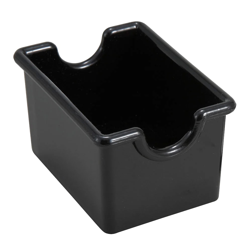 080-PPH1K Rectangular Sugar Caddy - Plastic, Black