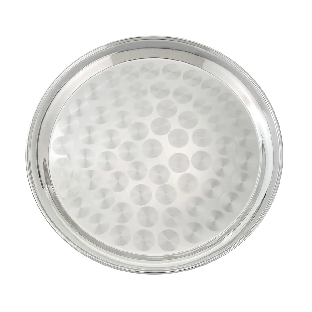 080-STRS12 12" Round Swirl Service Tray, Stainless