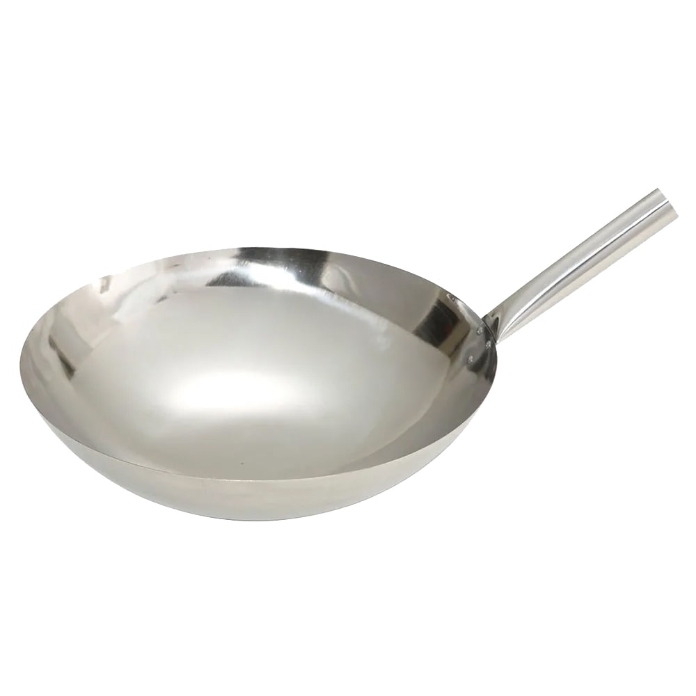 080-WOK14N 14" Stainless Stir Fry Pan
